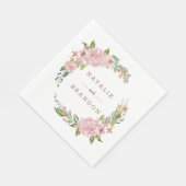 Serviette En Papier Dîner Rose Vintage Dusty Rose (Coin)