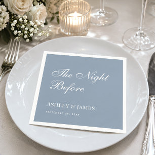Serviette En Papier Dîner Simple la Veille de la Répétition Bleu Pouss