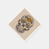 Serviette En Papier Diner soirée mexicaine crâne de sucre (Coin)