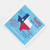 Serviette En Papier Dîner Texas Party Napkins Faits Extraordinaires (Coin)