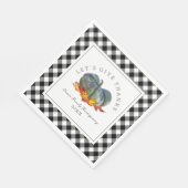 Serviette En Papier Dîner Thanksgiving Buffalo Plaid Gourd Citrouille (Coin)