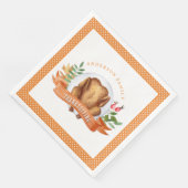Serviette En Papier Dîner turc Thanksgiving personnalisé (Coin)