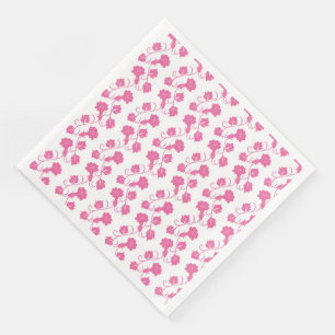 Serviette En Papier Dîner Vintage en papier floral moderne serviettes