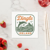 SERVIETTE EN PAPIER DINGLE IRLANDE NAPKINS (En situation)