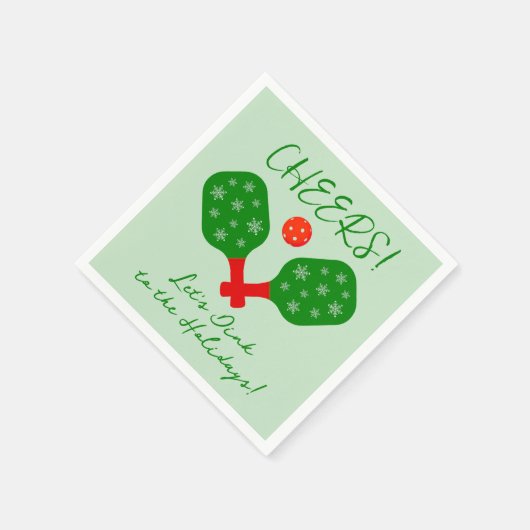 Serviette En Papier Dink to Holidays Pickleball Cocktail Napkin (Coin)