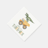 Serviette En Papier Dino Construction Trois Rex Napkins (Coin)