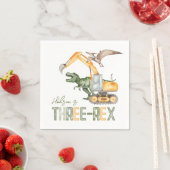 Serviette En Papier Dino Construction Trois Rex Napkins (En situation)