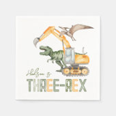 Serviette En Papier Dino Construction Trois Rex Napkins (Devant)