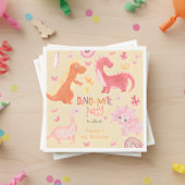 Serviette En Papier Dino-mite dino rose fête d'anniversaire