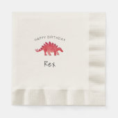 Serviette En Papier Dino Peint fête d'anniversaire (Devant)