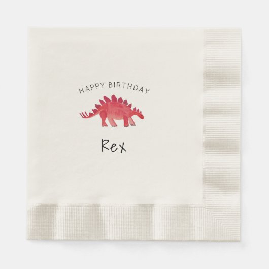 Serviette En Papier Dino Peint fête d'anniversaire (Devant)