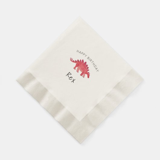 Serviette En Papier Dino Peint fête d'anniversaire (Coin)