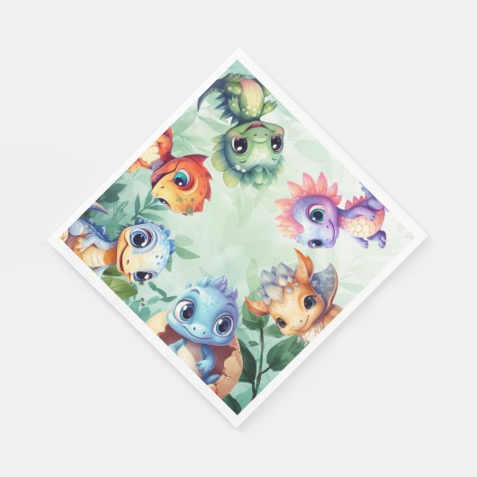 Serviette En Papier Dino Roar Anniversaire Bash (Coin)