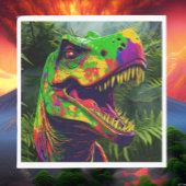 Serviette En Papier Dino T Rex Jungle Happy