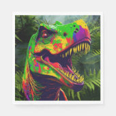Serviette En Papier Dino T Rex Jungle Happy (Devant)