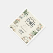 Serviette En Papier Dinosaur 1er anniversaire fête (Coin)