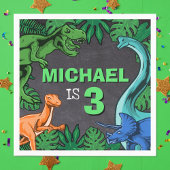 Serviette En Papier Dinosaur Anniversaire de enfant Dino Trex Prehisto