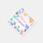 Serviette En Papier Dinosaur Anniversaire des serviettes (Coin)