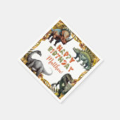 Serviette En Papier Dinosaur Anniversaire Document de fête (Coin)