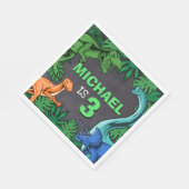 Serviette En Papier Dinosaur Anniversaire Fête Dino Trex Garçon préhis (Coin)