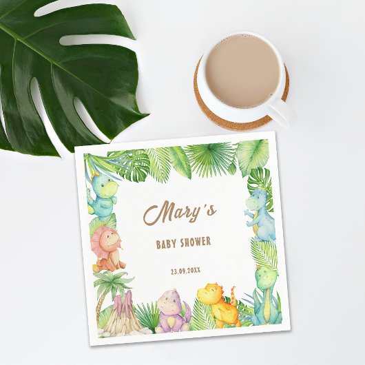 Serviette En Papier Dinosaur Baby