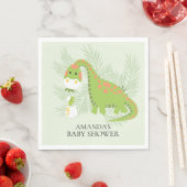 Serviette En Papier Dinosaur Boys Baby shower Papier serviettes (En situation)