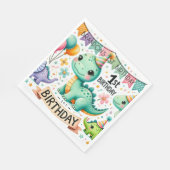 Serviette En Papier Dinosaur Dino 1ère fête d'anniversaire (Coin)