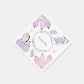 Serviette En Papier Dinosaur fête d'anniversaire rose pourpre (Coin)