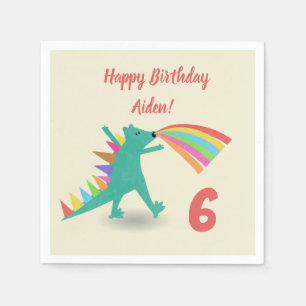 Serviette En Papier Dinosaur Joyeux Anniversaire