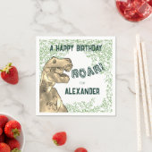 Serviette En Papier Dinosaur Jungle Roar fête d'anniversaire (En situation)
