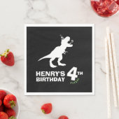 Serviette En Papier Dinosaur Papier d'anniversaire serviettes (En situation)