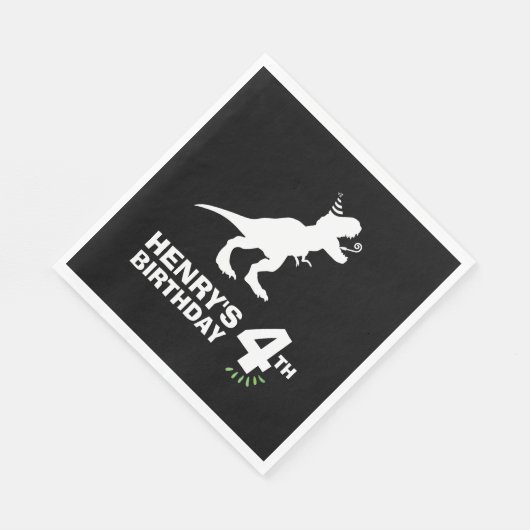 Serviette En Papier Dinosaur Papier d'anniversaire serviettes (Coin)