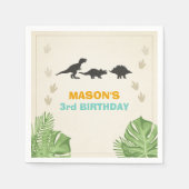 Serviette En Papier Dinosaur Papier Napkins anniversaire Dino Party (Devant)
