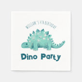 Serviette En Papier Dinosaur Parti Stegosaurus Anniversaire de enfant (Devant)