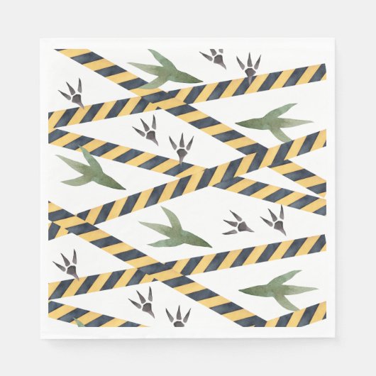 Serviette En Papier Dinosaur Partie de construction serviettes (Devant)