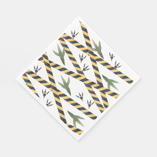 Serviette En Papier Dinosaur Partie de construction serviettes (Coin)