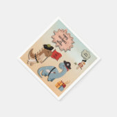 Serviette En Papier Dinosaur Pirate Anniversaire Fête Jumeaux Personna (Coin)