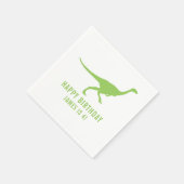 Serviette En Papier Dinosaur Silhouette Personnalisé Anniversaire de f (Coin)