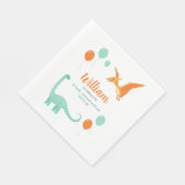 Serviette En Papier Dinosaur Stomp Chomp Rawr Birthday Party Boy (Coin)