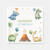 Serviette En Papier Dinosaur T-REX Birthday Party (Devant)