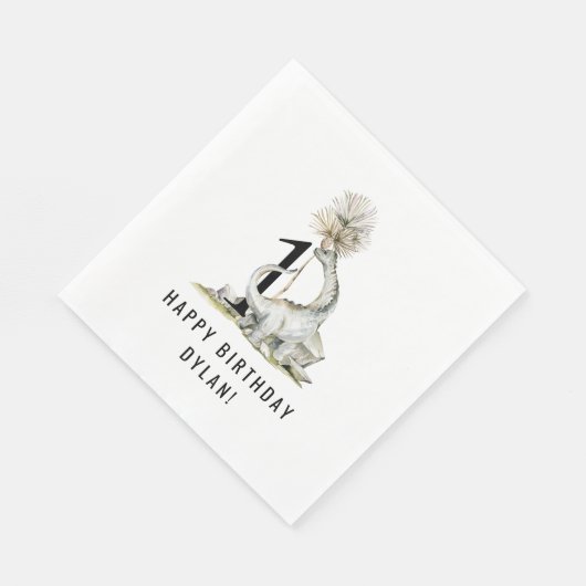 Serviette En Papier Dinosaur Thème 1ère fête d'anniversaire (Coin)