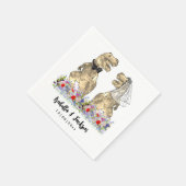 Serviette En Papier Dinosaur Thème Fleur sauvage Mariage (Coin)