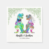 Serviette En Papier Dinosaur Thème Mariage (Devant)