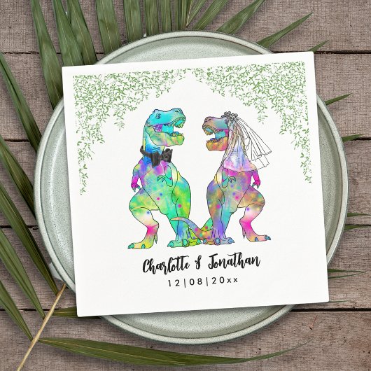 Serviette En Papier Dinosaur Thème Mariage