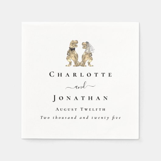 Serviette En Papier Dinosaur Theme Wedding Custom (Devant)