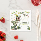 Serviette En Papier Dinosaur Three Rex 3rd Birthday Party  (En situation)