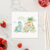 Serviette En Papier Dinosaure  (En situation)