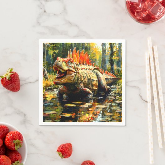 Serviette En Papier Dinosaure (En situation)