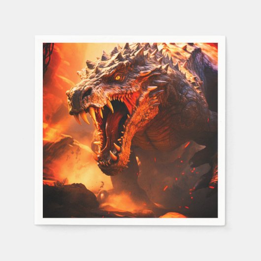 Serviette En Papier Dinosaure (Devant)