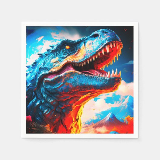 Serviette En Papier Dinosaure (Devant)